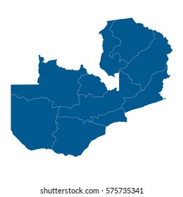 blue map Zambia