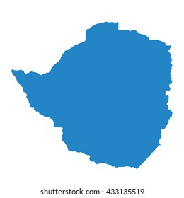 blue map Zimbabwe