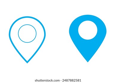 Blue maps pin. Location map icon. Location pin. Pin icon vector.