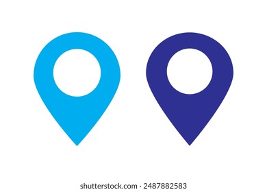 Blue maps pin. Location map icon. Location pin. Pin icon vector.
