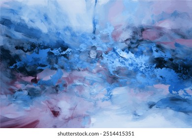 Blue marble abstract vector background. Marble wallpaper design with natural, luxurious swirls.