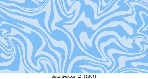 Blue marble acrylic seamless pattern, water texture, watercolor marble background. 1970s trippy seamless pattern.