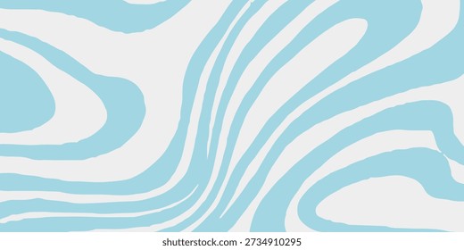 Blue marble acrylic seamless pattern, water texture, watercolor marble background. 1970s trippy seamless pattern. vector illustration