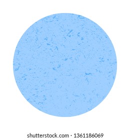 Blue  marble circle on white isolated background. Vector illustration.