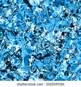 Blue marble seamless texture. Abstract vector background for web page, banners backdrop, fabric, home decor, wrapping