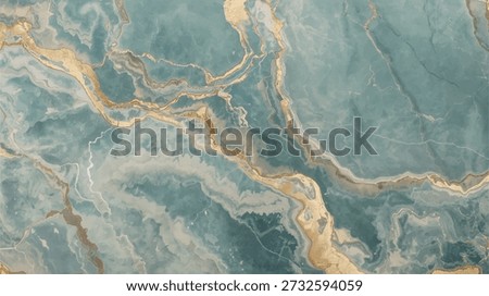 Blue Marble Texture EPS Vector Background with Gold Veins for Luxury Ceramic Tile, Bathroom Wall Design, Modern Flooring, Wallpaper, Natural Stone Surface Decor