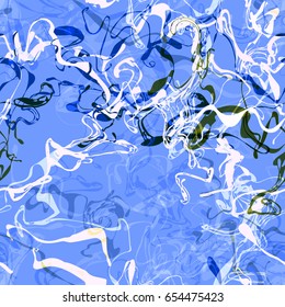 Blue marble texture from twisted stripes. Abstract vector background for fabric, wrapping, home decor.