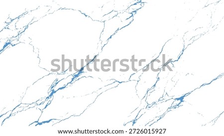 Blue marble veins on white background textured surface