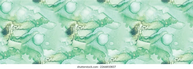 Blue Marble Watercolor. Light Elegant Texture. Luxury Alcohol Ink Marble. Marble Gold Vector Ink. Green Art Paint. Shiny Water Color Background. Foil Abstract Background. Modern Abstract Template.