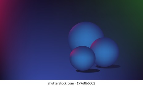 Blue marbles with blue green and pink gradient mesh background nice for wallpaper