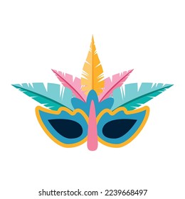 blue mardi gras mask icon