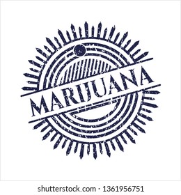 Blue Marijuana with rubber seal texture
