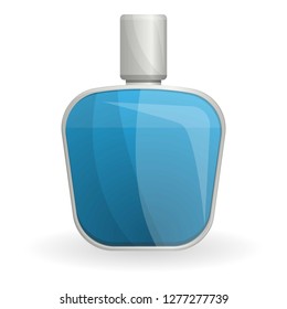 Blue marine perfume icon. Cartoon of blue marine perfume vector icon for web design isolated on white background