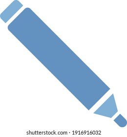 Blue marker, illustration, vector on white background.