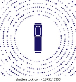 Blue Marker pen icon isolated on white background. Abstract circle random dots. Vector Illustration