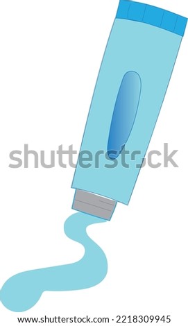 Blue marker pen icon vector