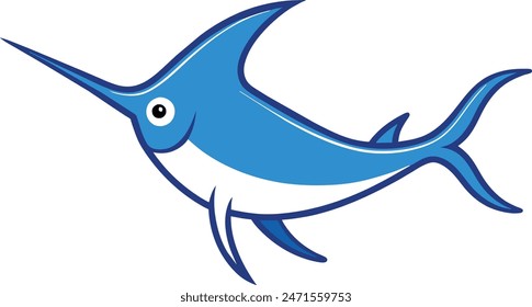 Blue Marlin fish knocks icon vector