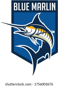 Blue Marlin Fishing Logo Template. Great for Blue marlin fishing Activity.