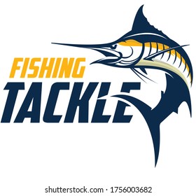 Blue Marlin Fishing Logo Template. Great for Blue marlin fishing Activity.