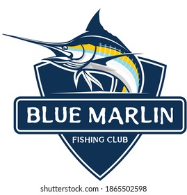 Blue Marlin Fishing Logo. A unique and Fresh Blue marlin Jumping Out of the water. Great to use as your blue marlin fishing Activity. 