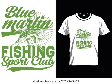 Blue Marlin Fishing T-Shirt Design