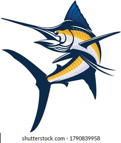Blue Marlin Logo. Unique and fresh Blue marlin Vector & logo template. great to use to your blue marlin fishing activity. 