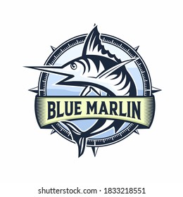  Blue Marlin  Logo. Unique and fresh Blue marlin Vector & logo template. great to use to your blue marlin fishing activity.
