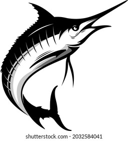 blue marlin vector for fishing logo company