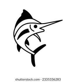blue marlin Vector icon which can easily modify or edit

