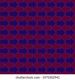 blue and maroon arrows. vector seamless pattern. simple purple repetitive background. fabric swatch. wrapping paper. continuous print. geometric shapes. design element for home decor, apparel, textile