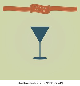 Blue Martini glass