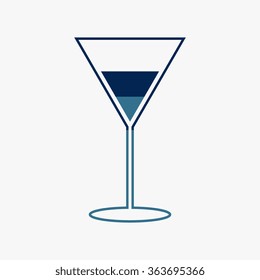 Blue Martini glass