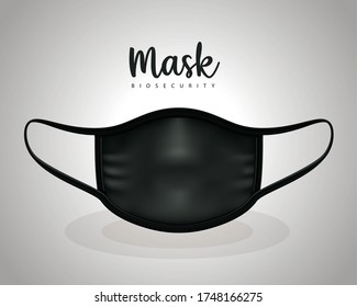 Blue mask design of Medical care and covid 19 virus theme Vector illustration