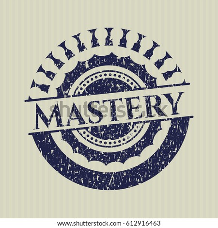 Blue Mastery grunge seal