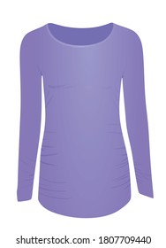 Blue maternity tunic. vector illustration