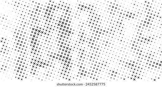 Blue Mathematical Plus Symbols Pattern. Math Design Elements Background. Medical Tech Background. Vector Illustration.