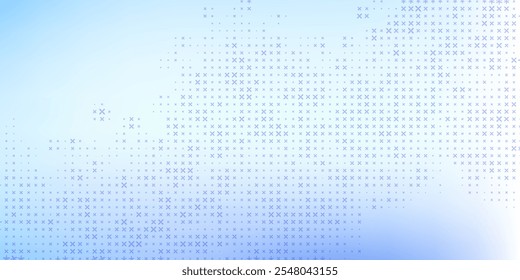 Blue Mathematical Plus Symbols Pattern. Math Design Elements Background. Medical Tech Background. Vector Illustration.