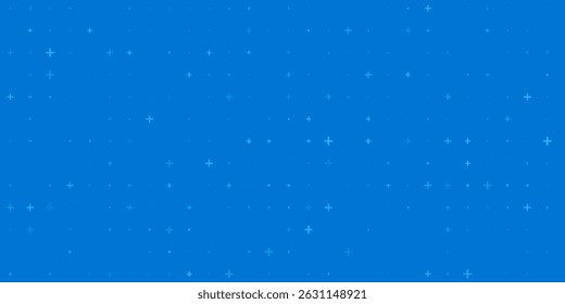 Blue Mathematical Plus Symbols Pattern. Math Design Elements Background.