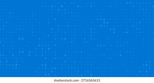 Padrão Azul Matemático Mais Símbolos. Plano de Fundo de Elementos de Design de Matemática. Antecedentes da Tecnologia Médica. Vetor Eps 10
