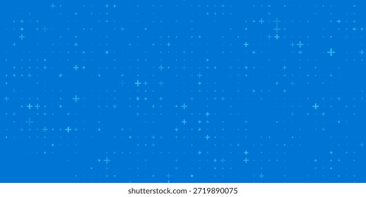 Padrão Azul Matemático Mais Símbolos. Plano de Fundo de Elementos de Design de Matemática. Antecedentes da Tecnologia Médica. Ilustração de vetor.