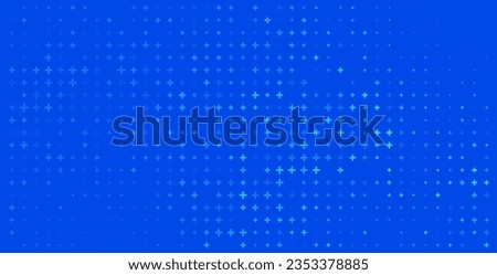 Blue Mathematical Plus Symbols Pattern. Math Design Elements Background. Medical Tech Background. Vector Illustration.