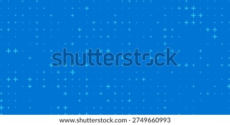 Blue Mathematical Plus Symbols Pattern. Math Design Elements Background. Medical Tech Background. Vector Illustration.