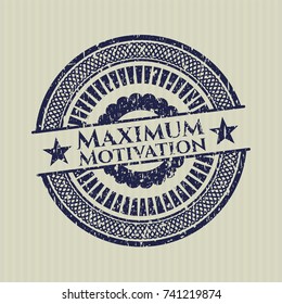Blue Maximum Motivation rubber stamp
