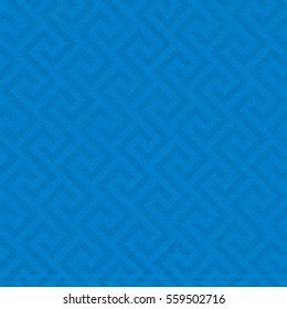 Blue Meander Pixel Art Pattern. Neutral Seamless Pattern for Modern Design in Flat Style. Tileable Greek Key Vector Background.