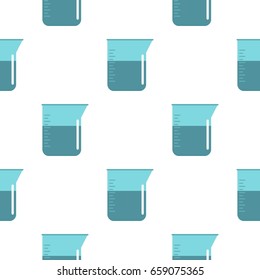 Blue measuring cup with water pattern seamless for any design vector illustration