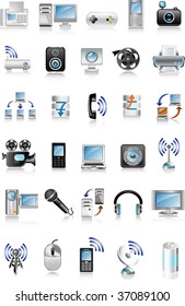 blue media icons