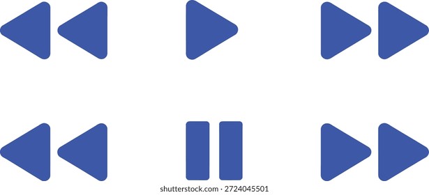 Rebobinar rewind play pausar avançar rapidamente