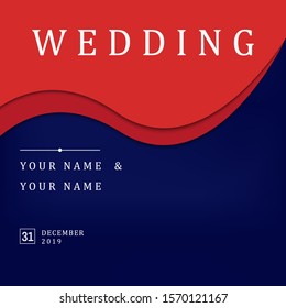 blue.red media social post for wedding