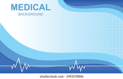 Blue medical background with flat shape design