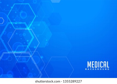 blue medical background with hexgonal shapes